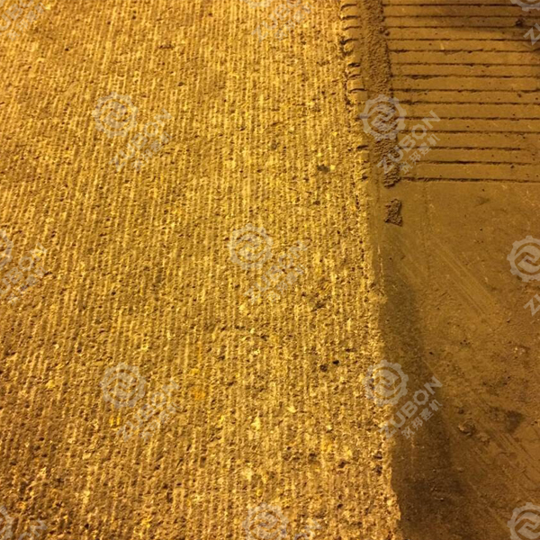 水泥路面精銑刨精銑刨前后對(duì)比圖